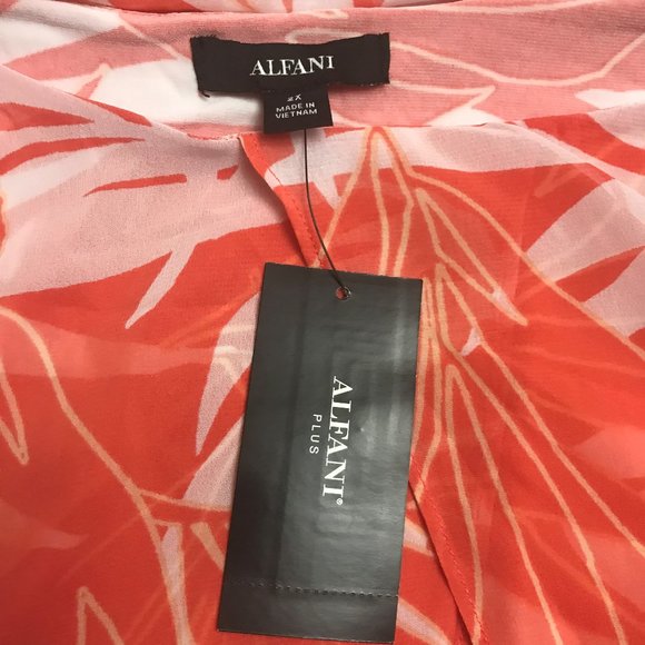 Alfani Plus Size Chiffon Split-Front Top S… - Picture 4 of 5